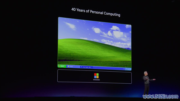 黄仁勋最初回归了 Windows PC 40 年的发展过程｜图片来源：英伟达